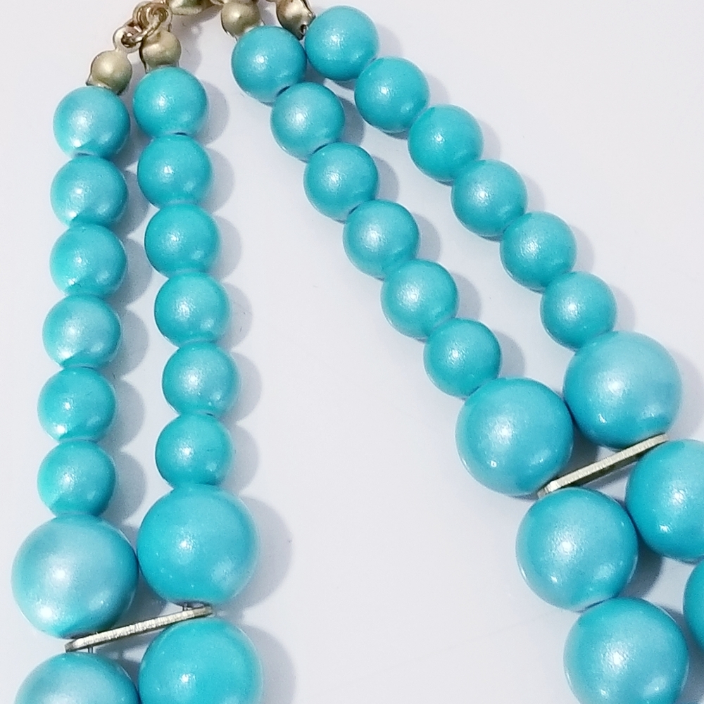 VINTAGE Hawaiian Bead Necklace with Flower - Picture 5 of 7